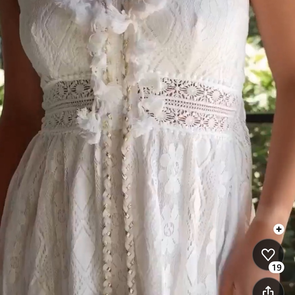 Cupshe White Lace High Low Dress - Picture 2 of 6